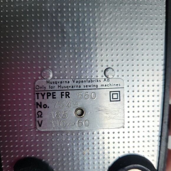 Genuine Husqvarna Viking Sewing Machine Foot Control Pedal Type FR560 OEM (1E) - Picture 2 of 4